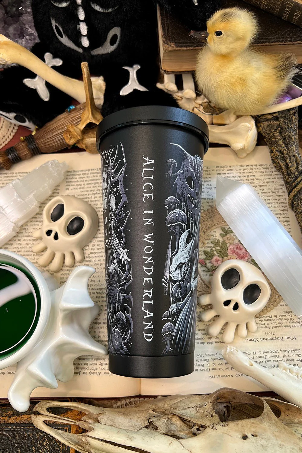 Alice in Wonderland Cold Brew Tumbler with Straw - Image 2