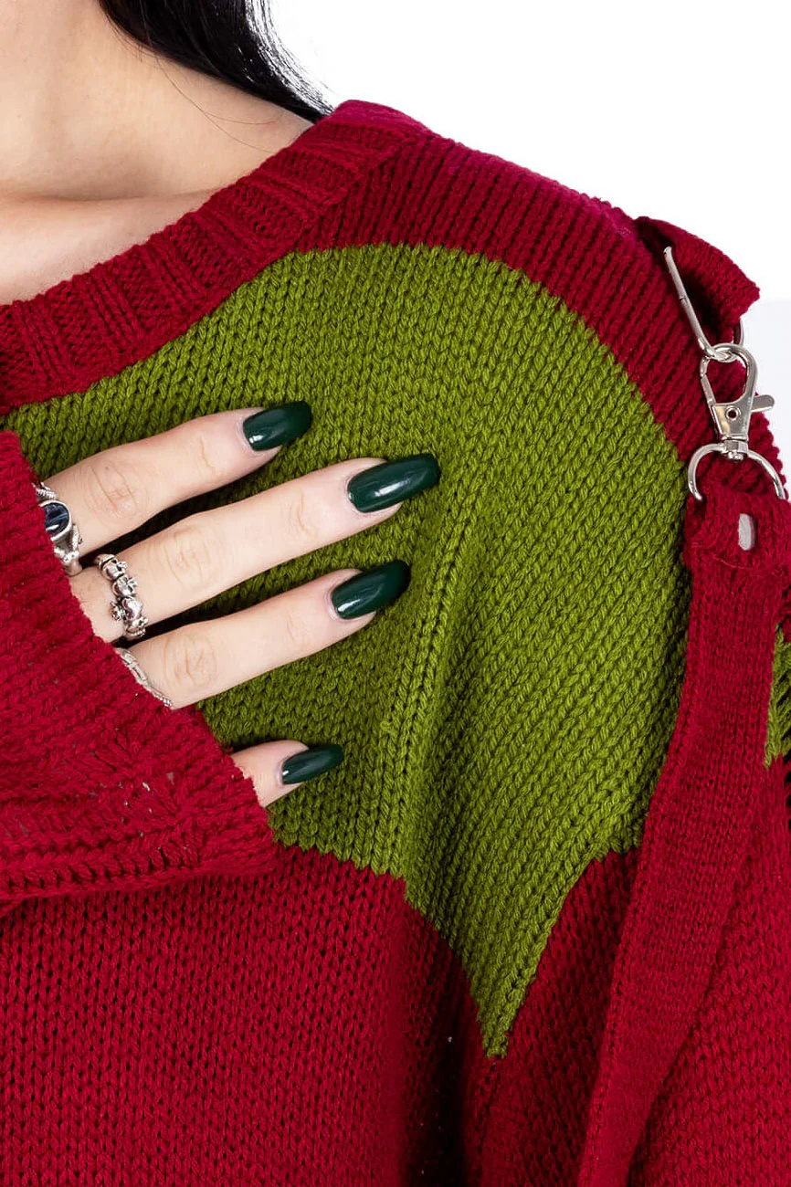 Amalric Jumper Sweater [Red/Green] - Image 6