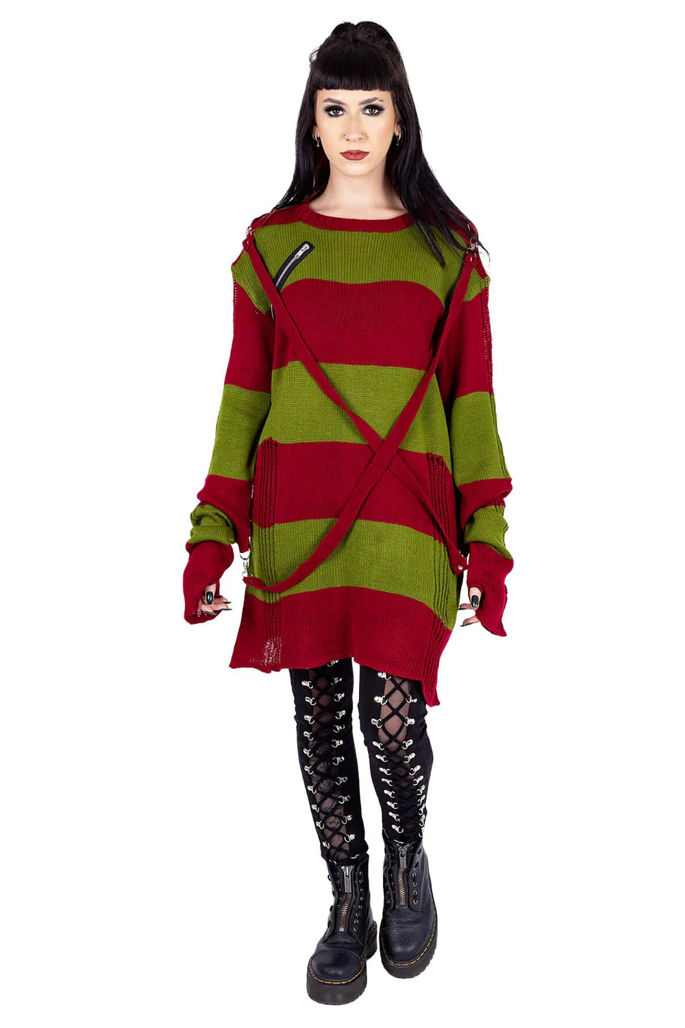 Amalric Jumper Sweater [Red/Green] - Image 8