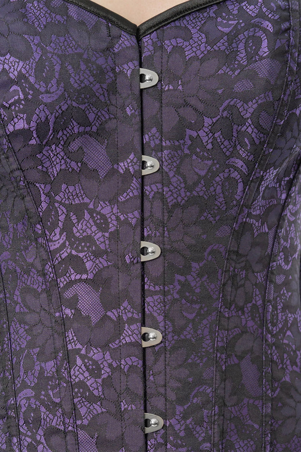 Amethyst Lace Corset [Black/Purple] - Image 5