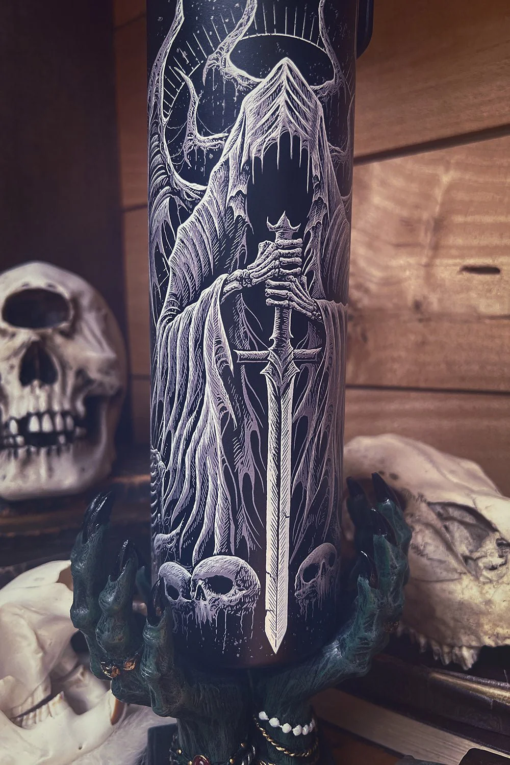 Angel of Death 24 Oz Water Bottle Tumbler - Image 2