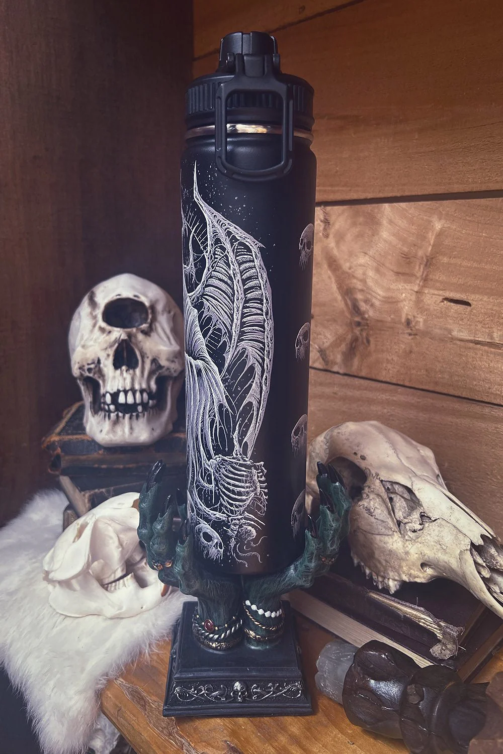 Angel of Death 24 Oz Water Bottle Tumbler - Image 4