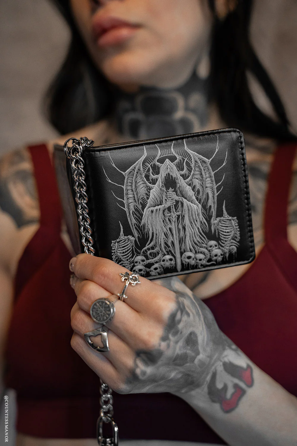 Angel of Death Bifold Wallet w/ Chain - Image 2