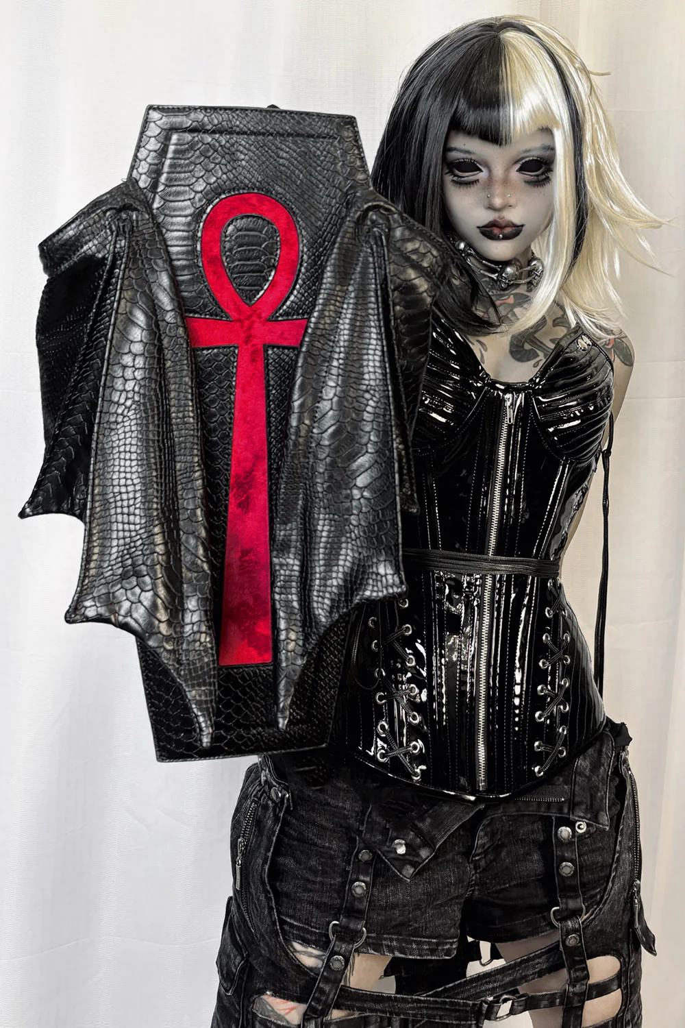 Ankh Coffin Batwing Bag [Snakeskin] - Image 2