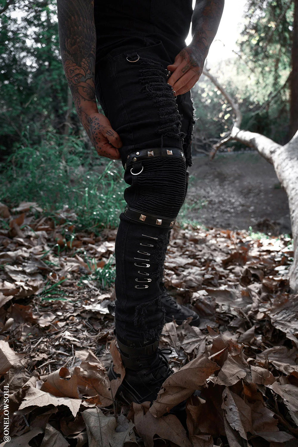 Annihilate Safety Pin Studded Pants [Unisex] - Image 12