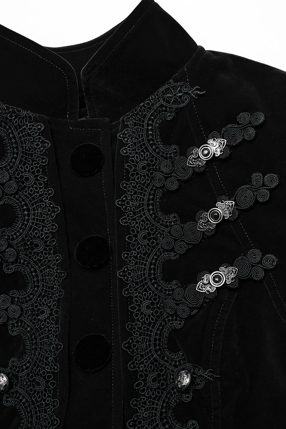 Antoinette Black Velvet Victorian Coat - Image 8