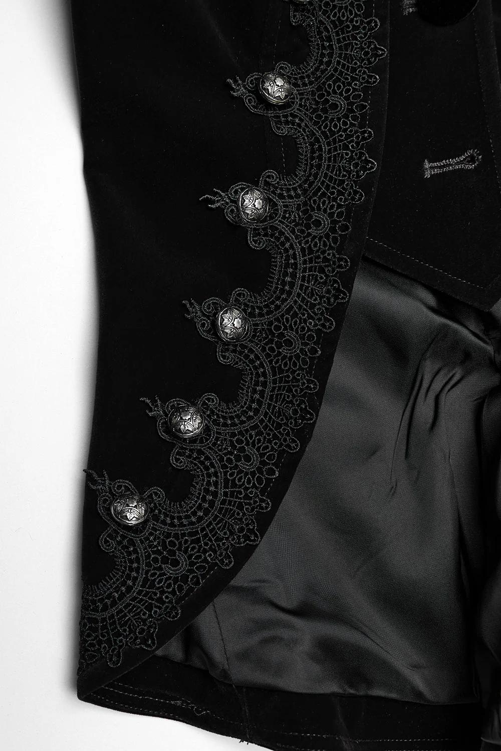 Antoinette Black Velvet Victorian Coat - Image 9