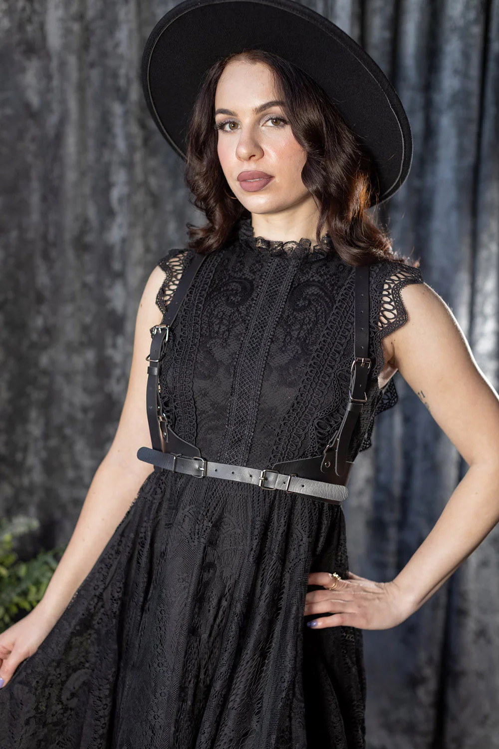 Arabella - Gothic Lace Fit and Flare Dress - Image 6