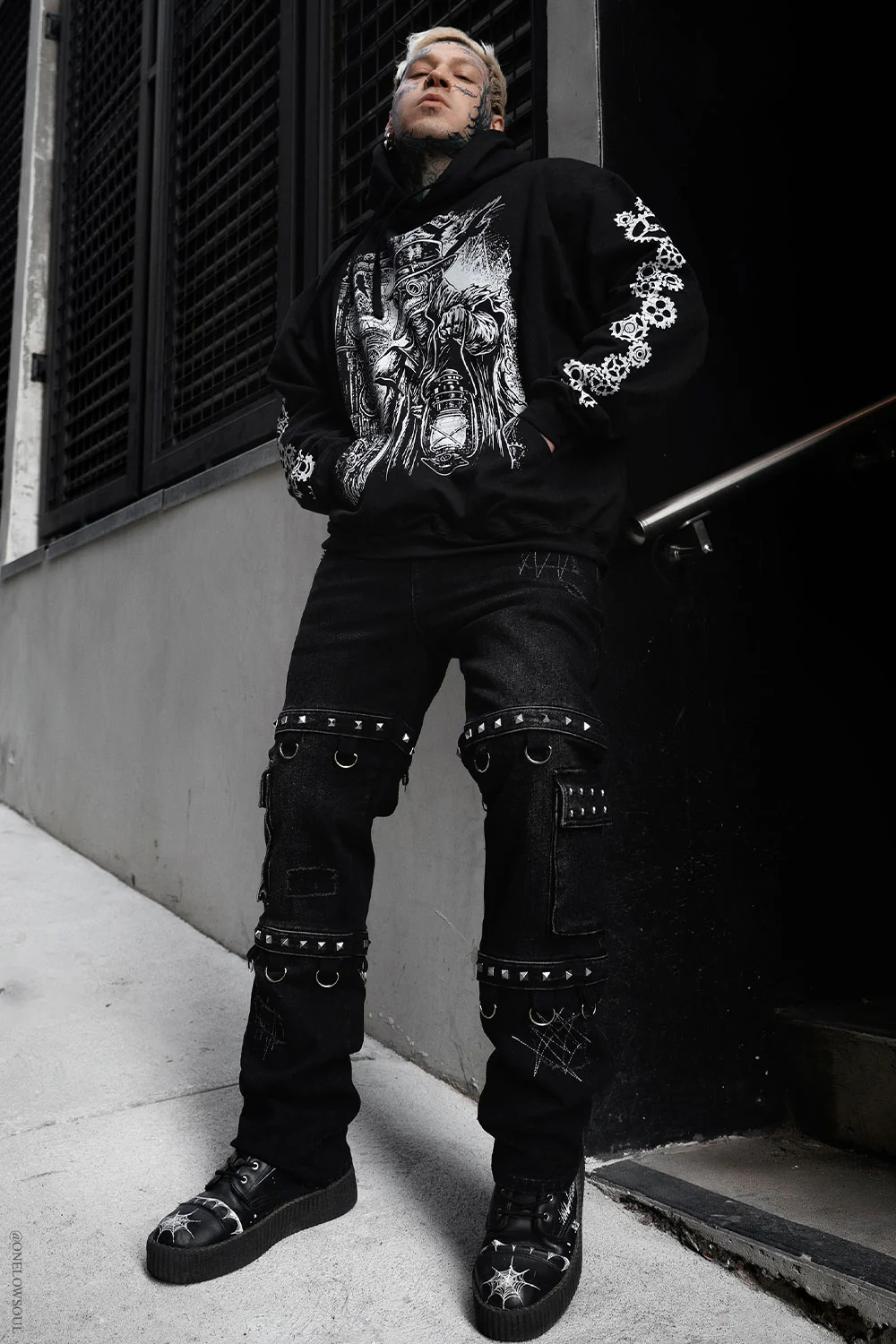Asylum Scratches Pierced Cargo Pants [Unisex] - Image 3