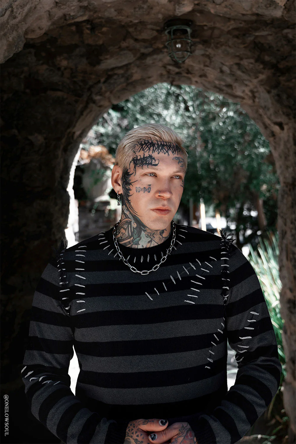 Autopsy Stitch Striped Sweater - Image 14