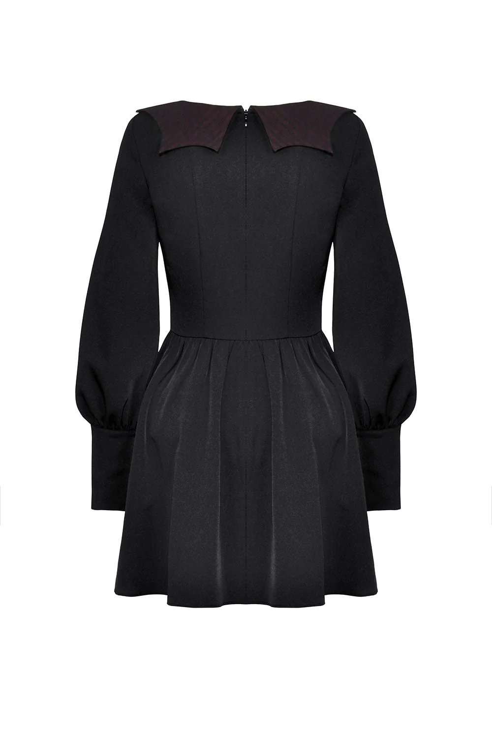 Babydoll Batwing Collar Mini Dress - Image 8