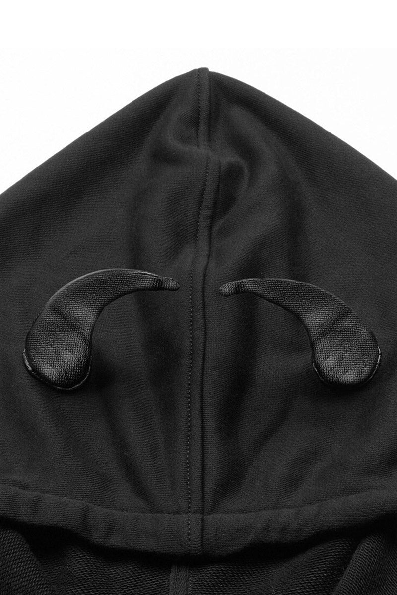 Bad Banshee Horns Cropped Hoodie - Image 5