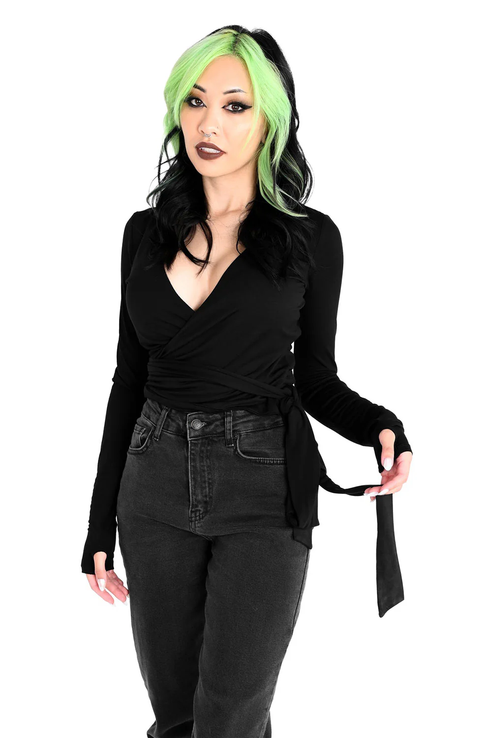 Ballet Wrap Long Sleeve Top - Image 5