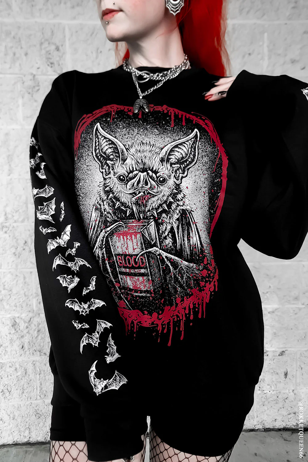 Bat Blood Snack Time Sweatshirt - Image 8