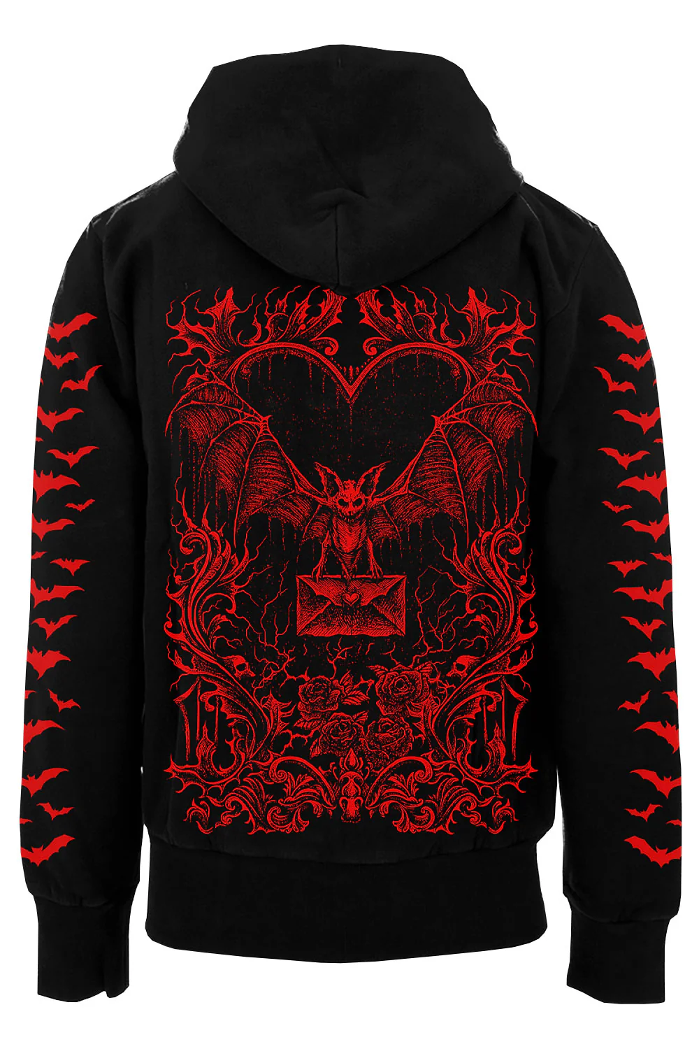 Bat Romance Hoodie [BLOOD RED] - Image 2