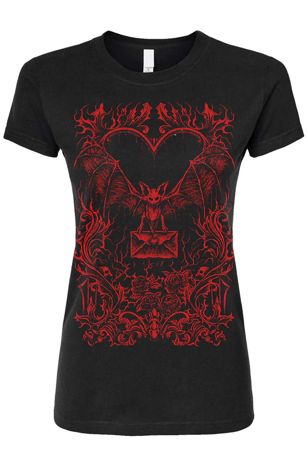 Bat Romance T-shirt [Blood Red] - Image 5