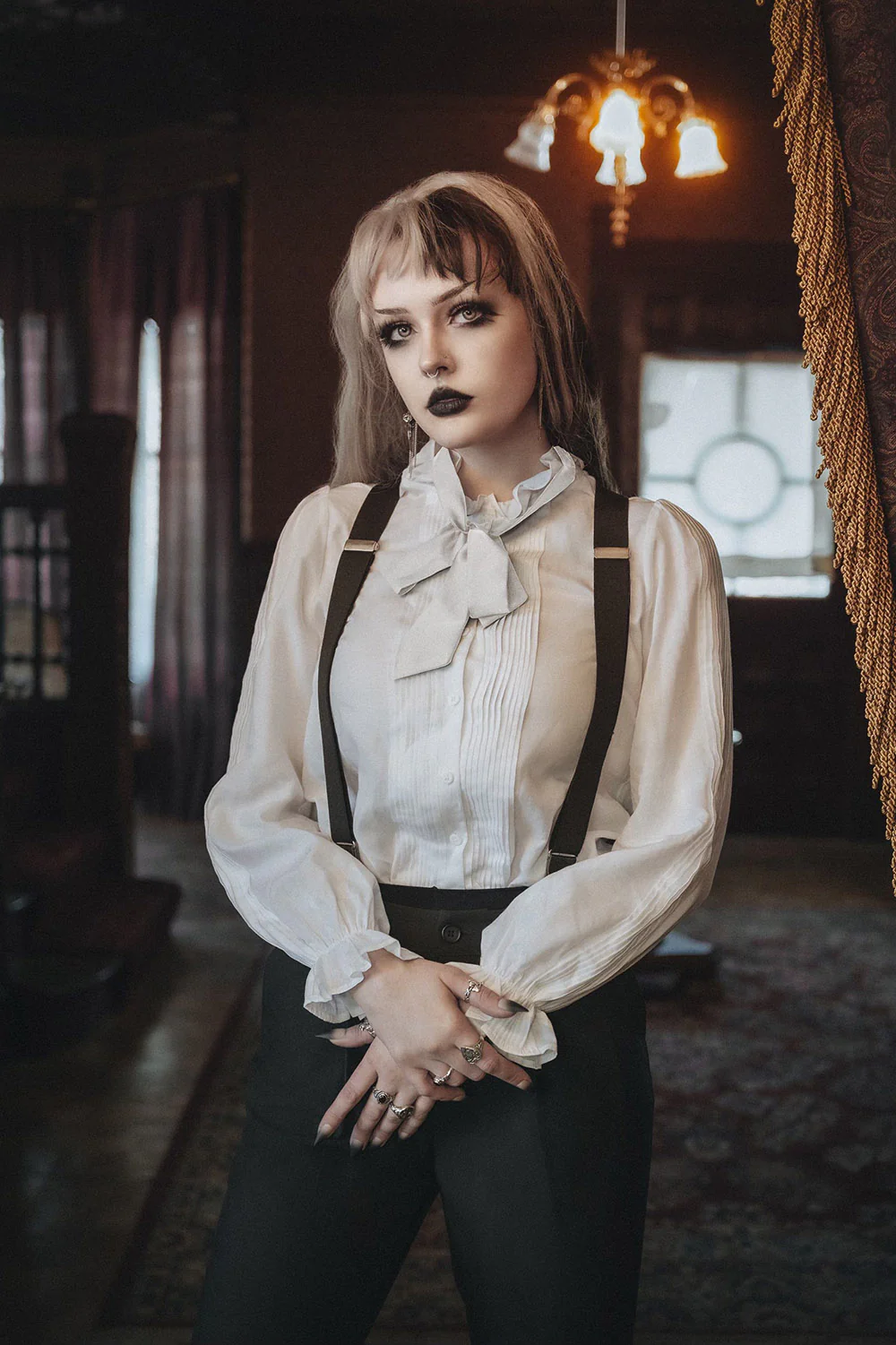 Bateman Button Down Shirt ft. Removable Bow [Unisex]