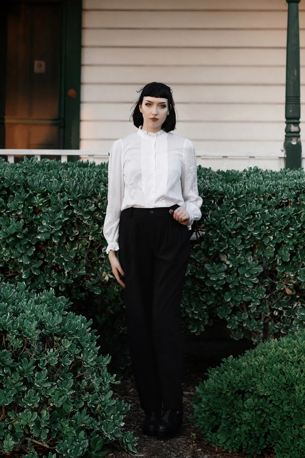 Bateman Button Down Shirt ft. Removable Bow [Unisex] - Image 5