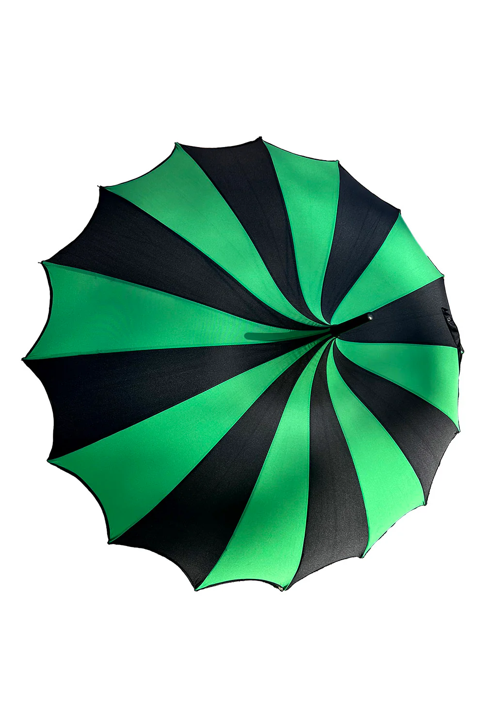 Batwing Pagoda Umbrella [BLACK/GREEN STRIPED] - Image 4
