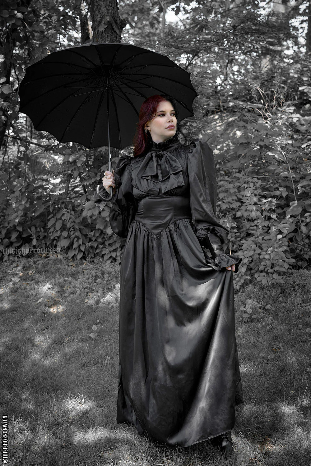 Batwing Pagoda Umbrella [MIDNIGHT BLACK] - Image 9