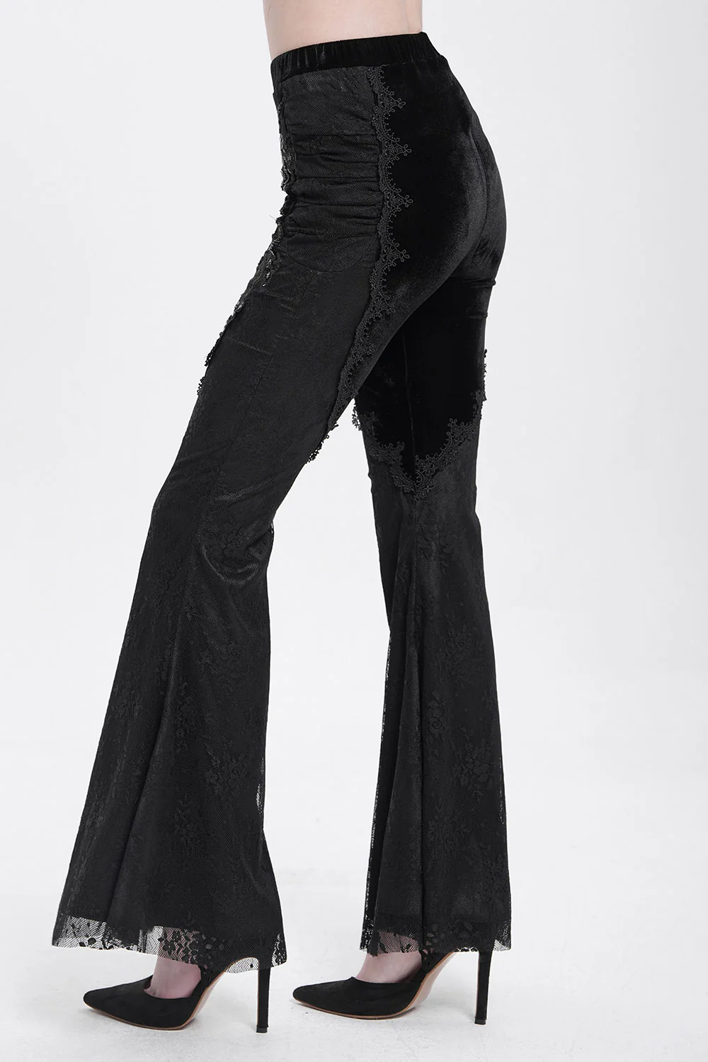 Black Alchemy Velvet Boho Bell Bottoms - Image 4