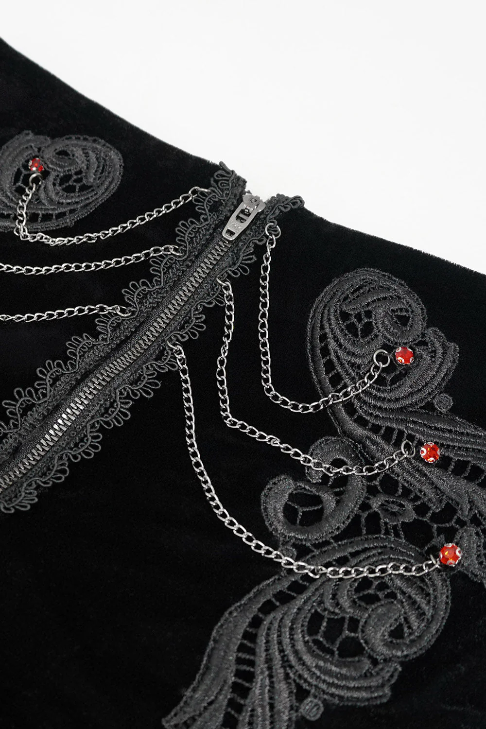 Black Blood Velvet High Waisted Shorts - Image 8