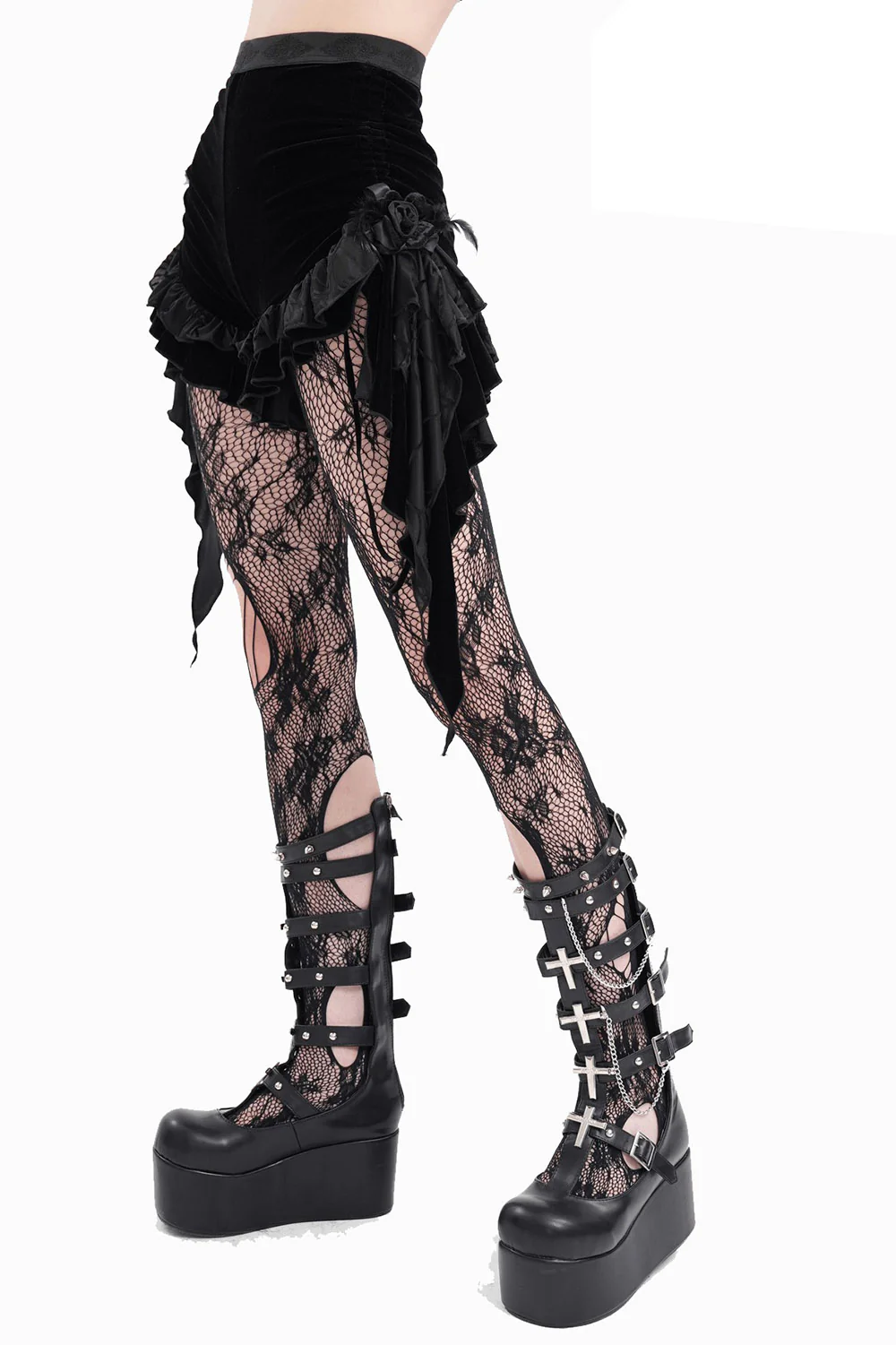 Black Blossoms Bloomer Shorts - Image 2