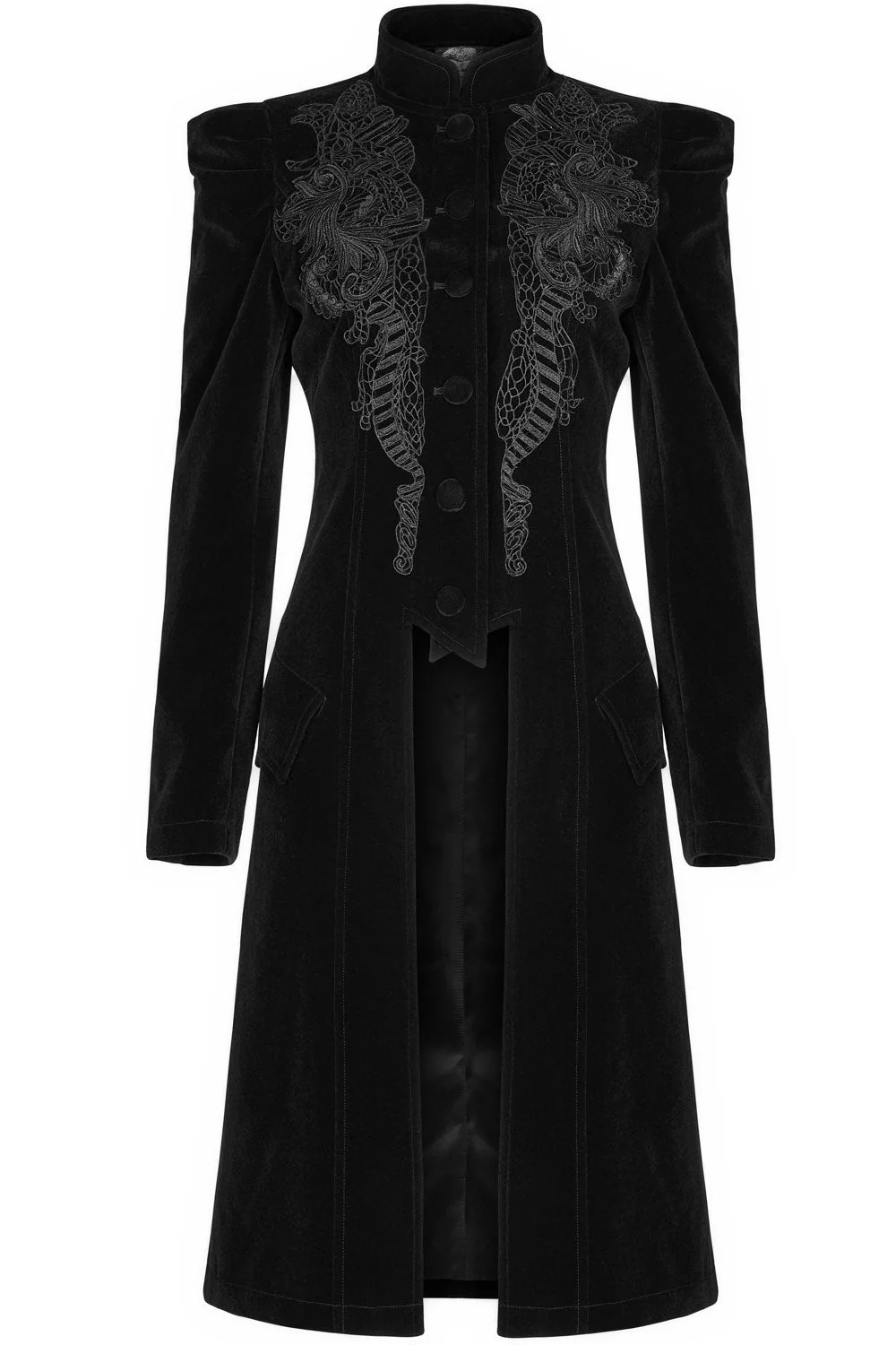 Black Dahlia Velvet Coat [BLACK] - Image 7