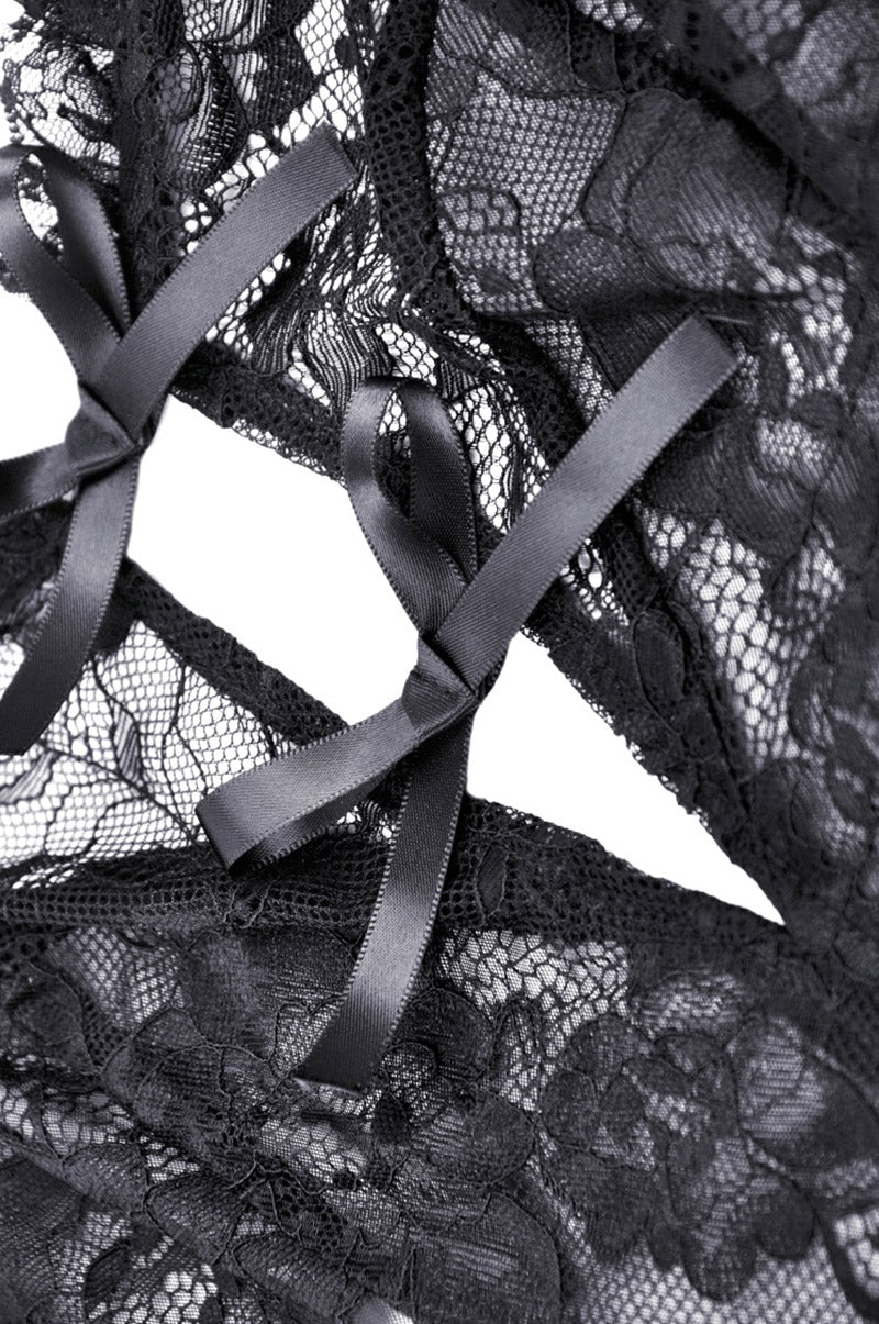 Black Madonna Mesh Maxi Dress - Image 8