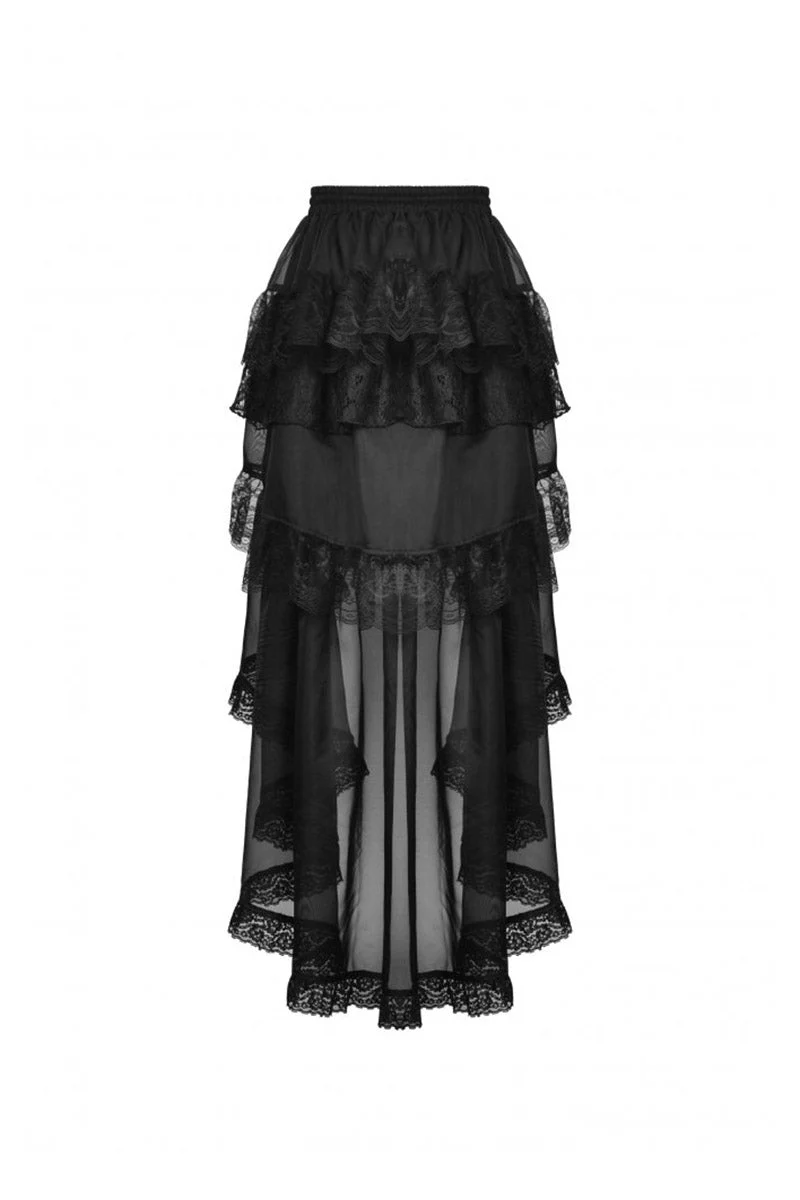 Black Majesty Chiffon Skirt - Image 3