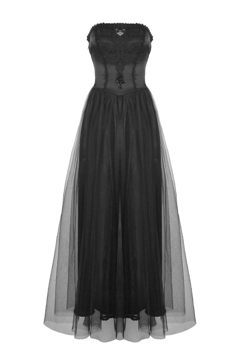Black Mausoleum Maxi Tulle Dress - Image 5