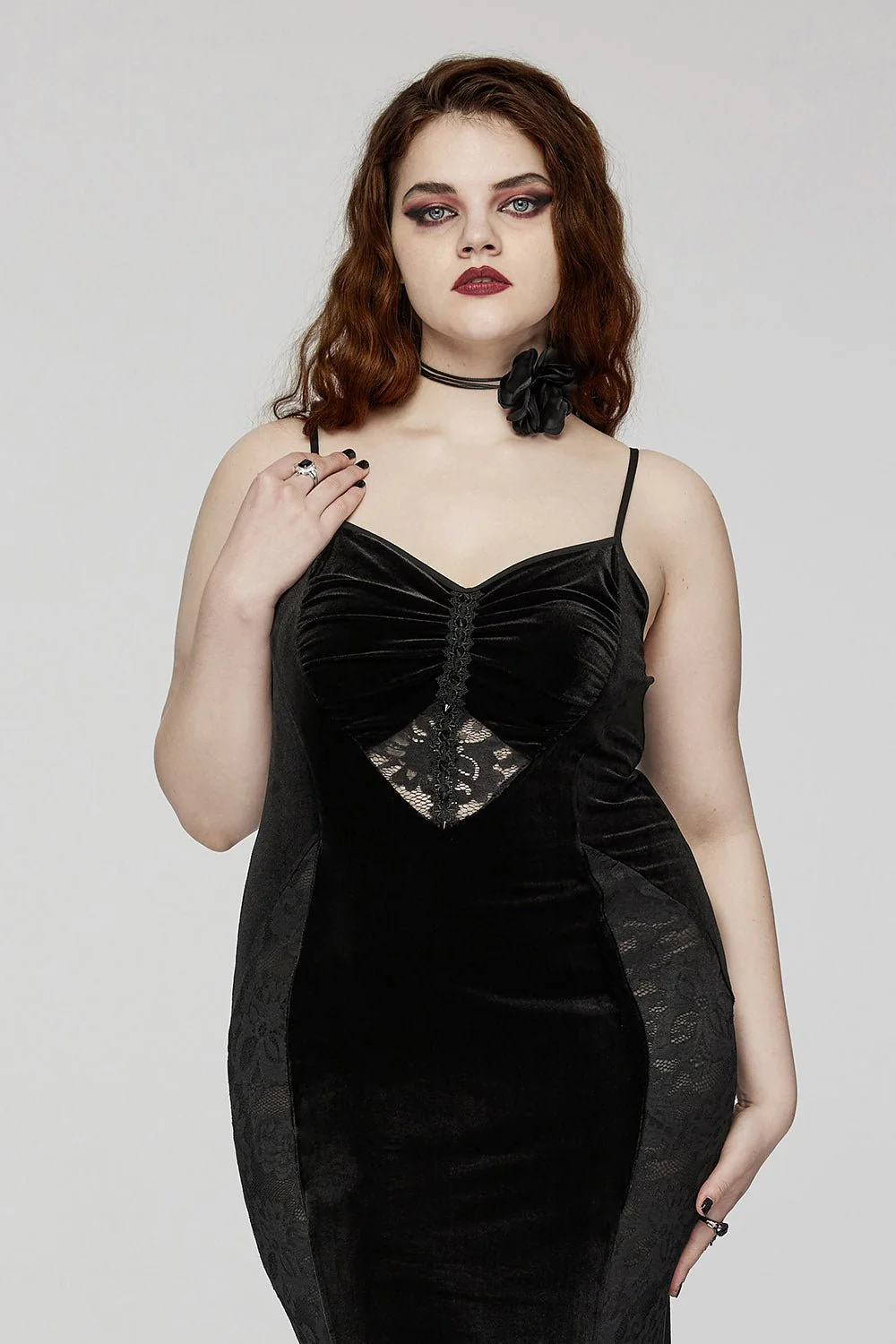 Black Medallion Mermaid Dress - Image 2