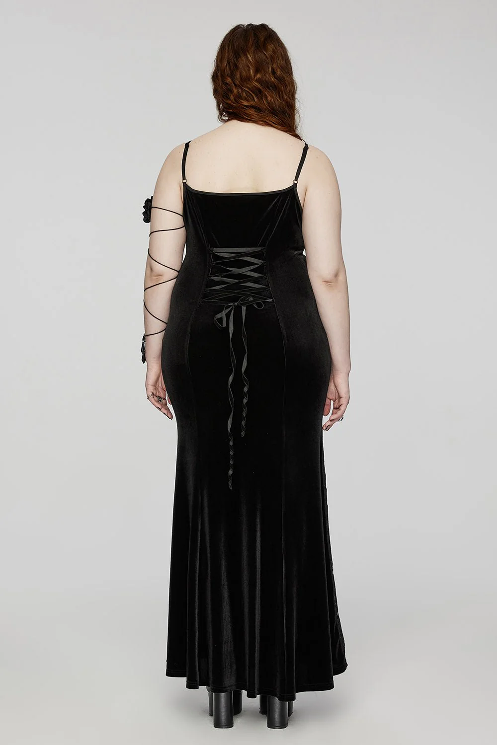 Black Medallion Mermaid Dress - Image 6