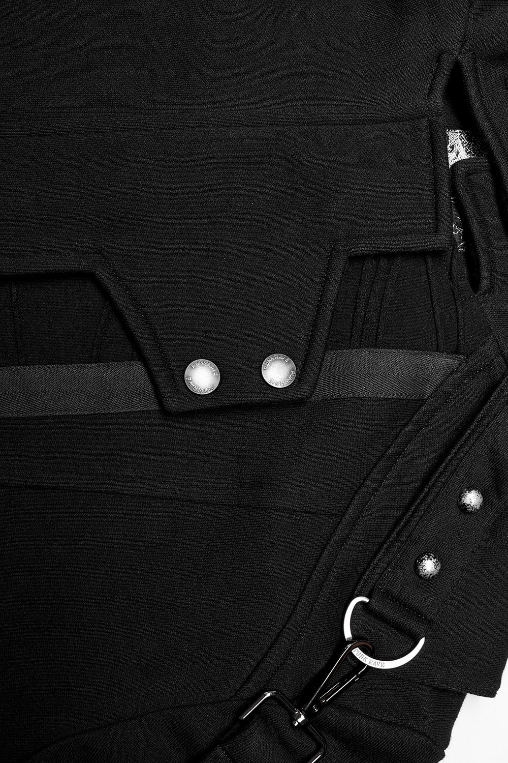 Black Militia Trench Coat - Image 11