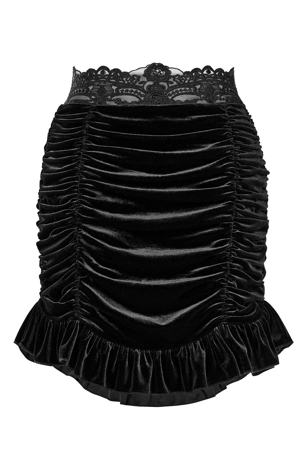 Black Prayer Bustle Mini Skirt - Image 3