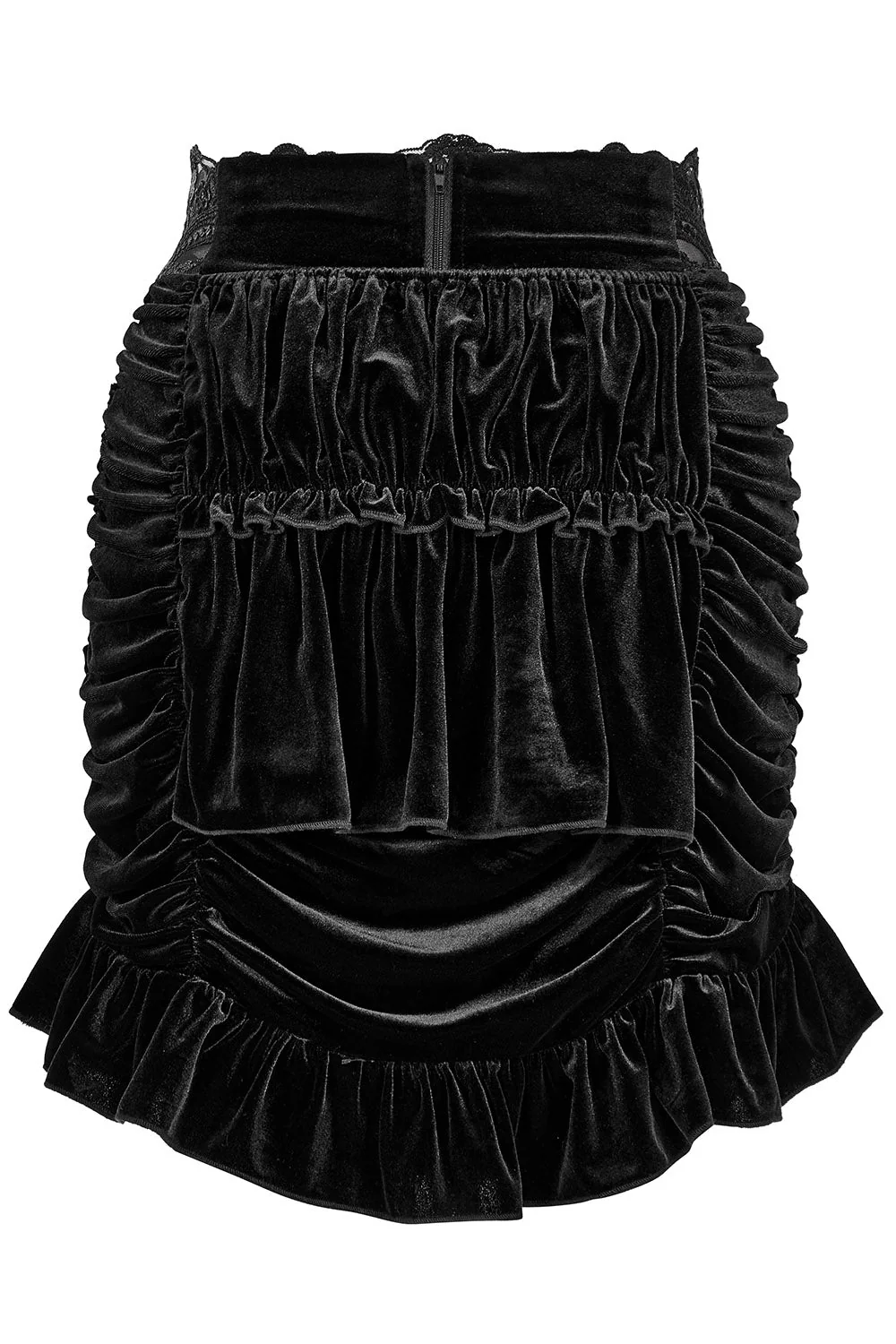 Black Prayer Bustle Mini Skirt - Image 4