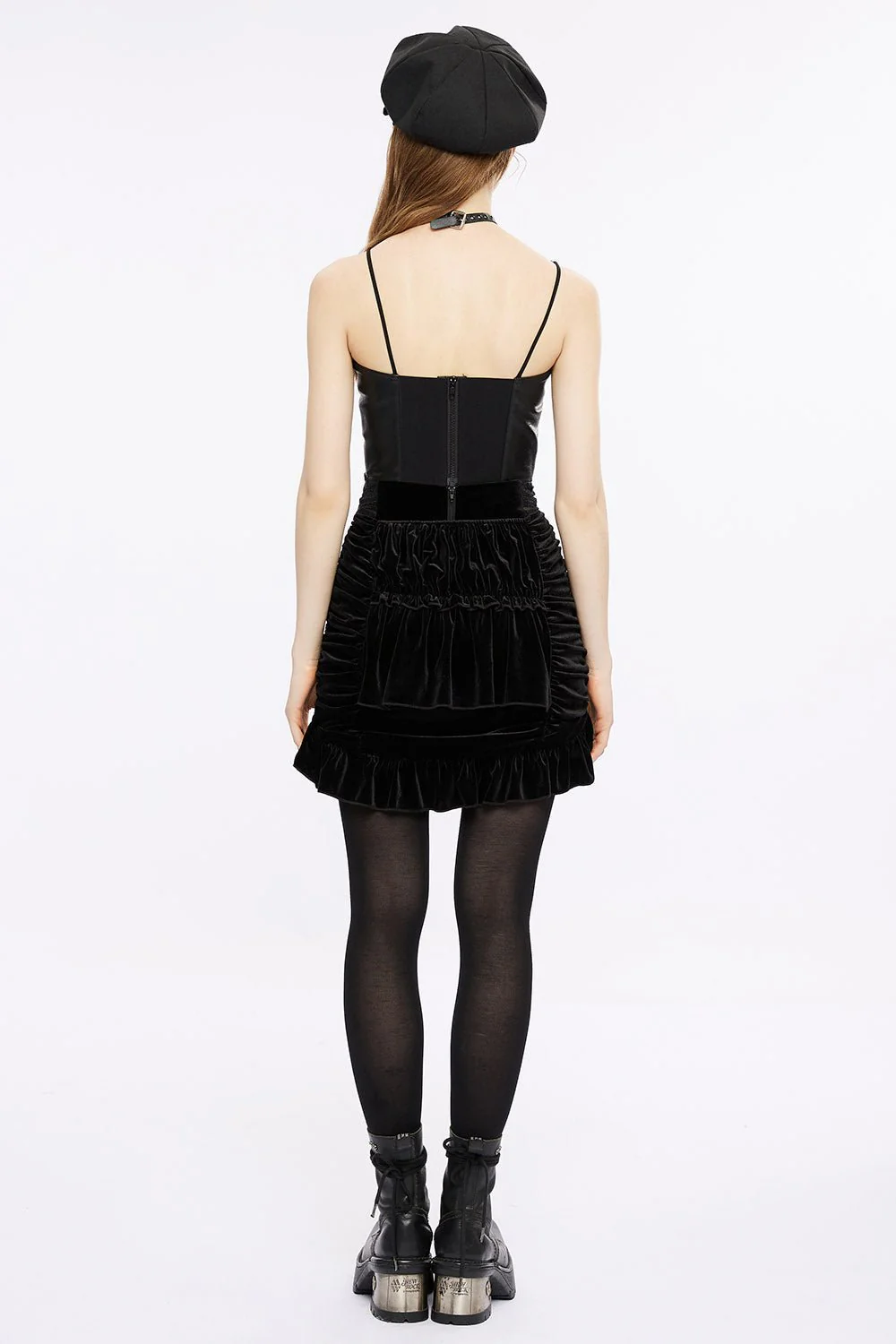Black Prayer Bustle Mini Skirt - Image 7
