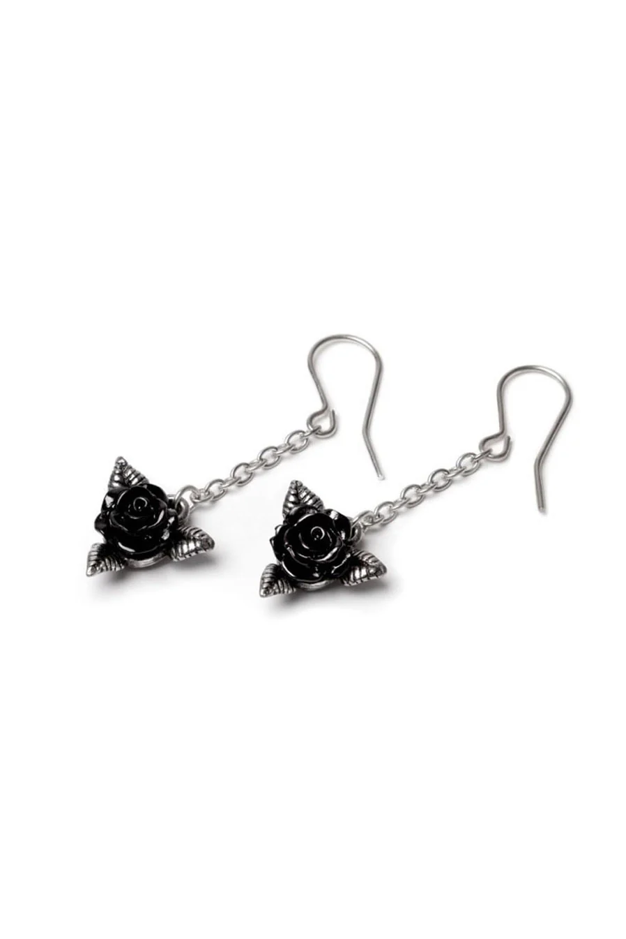 Black Rose Droppers Earrings - Image 3