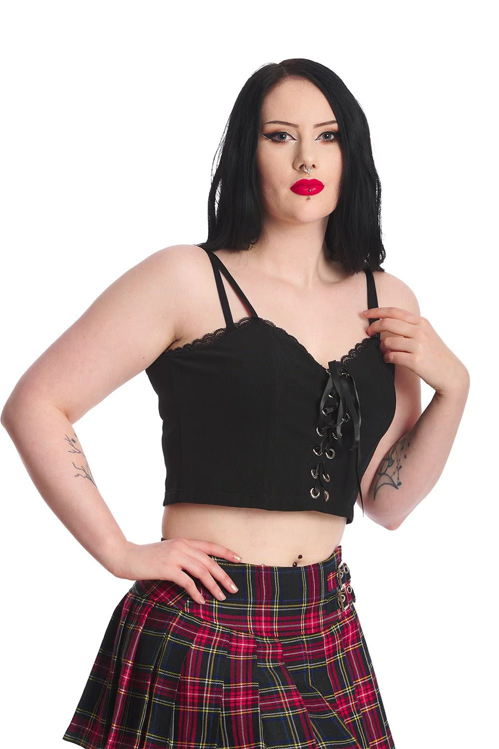 Black Ruffles Crop Top - Image 3