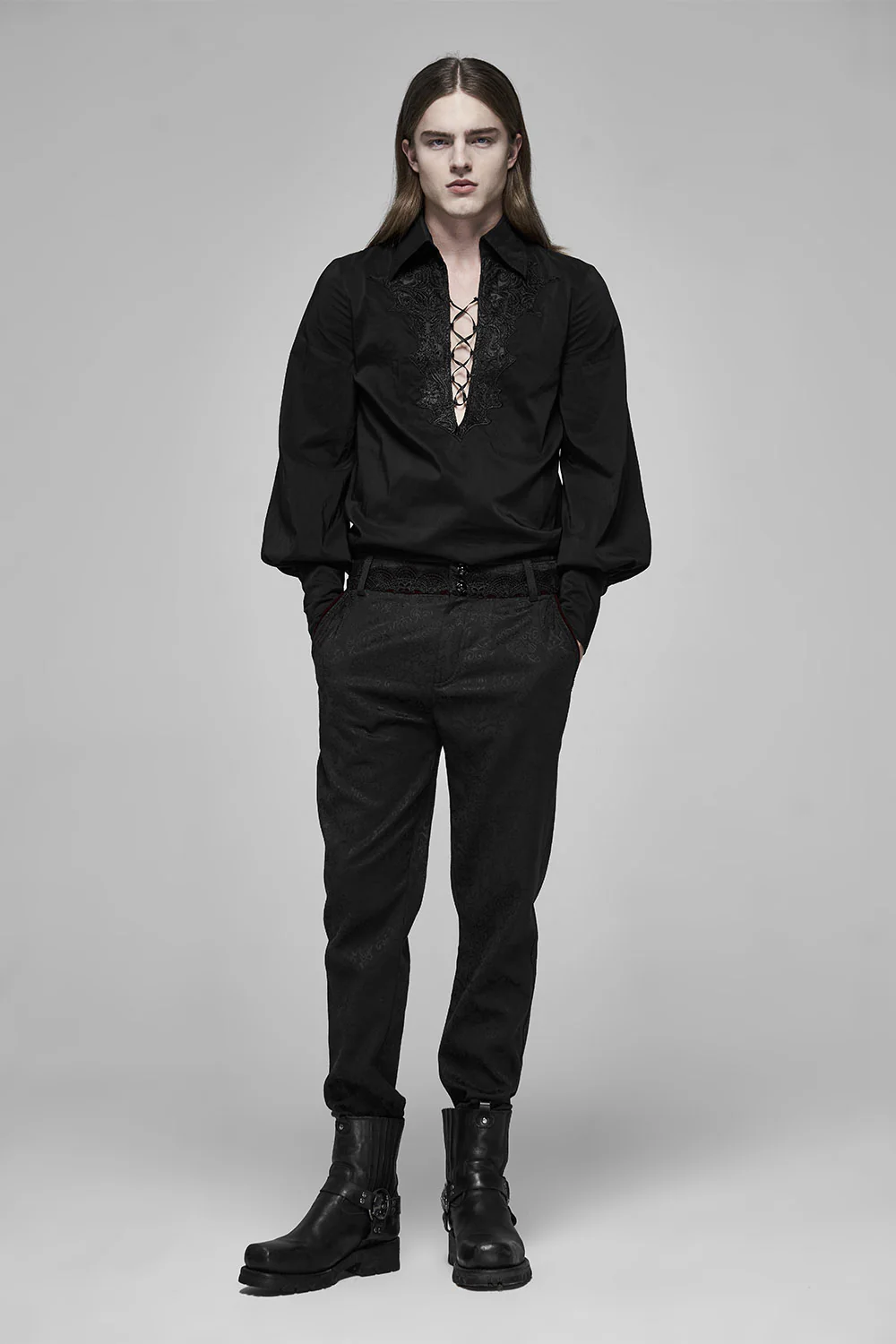 Black Sails Long Sleeve Gothic Renaissance Shirt - Image 2