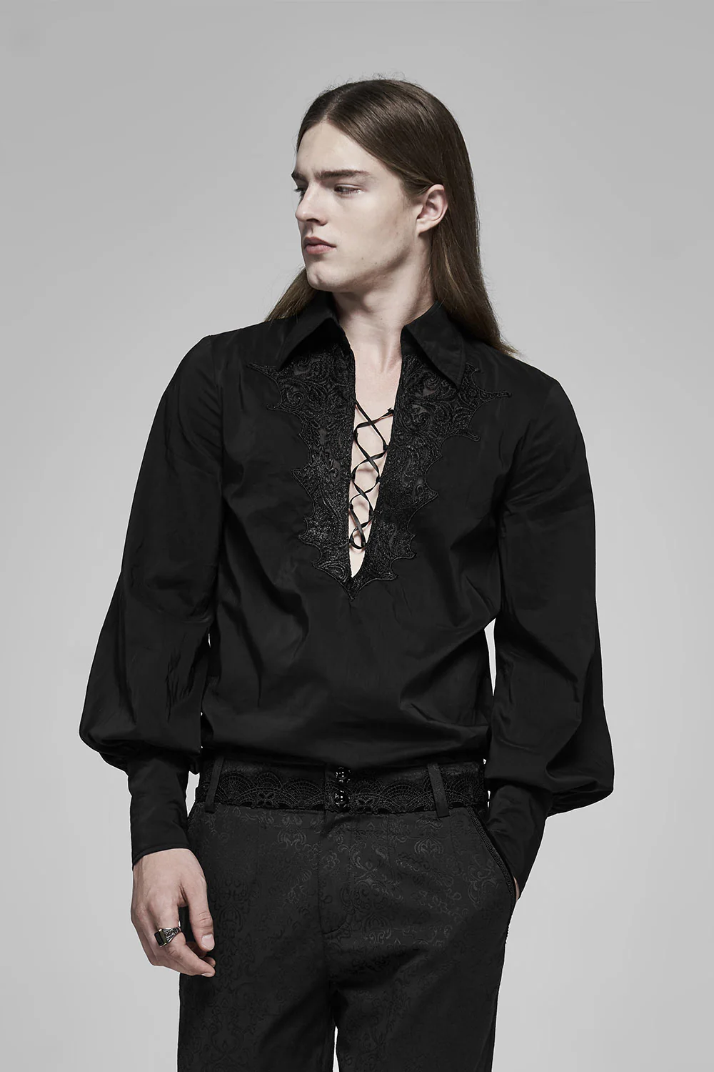 Black Sails Long Sleeve Gothic Renaissance Shirt - Image 3