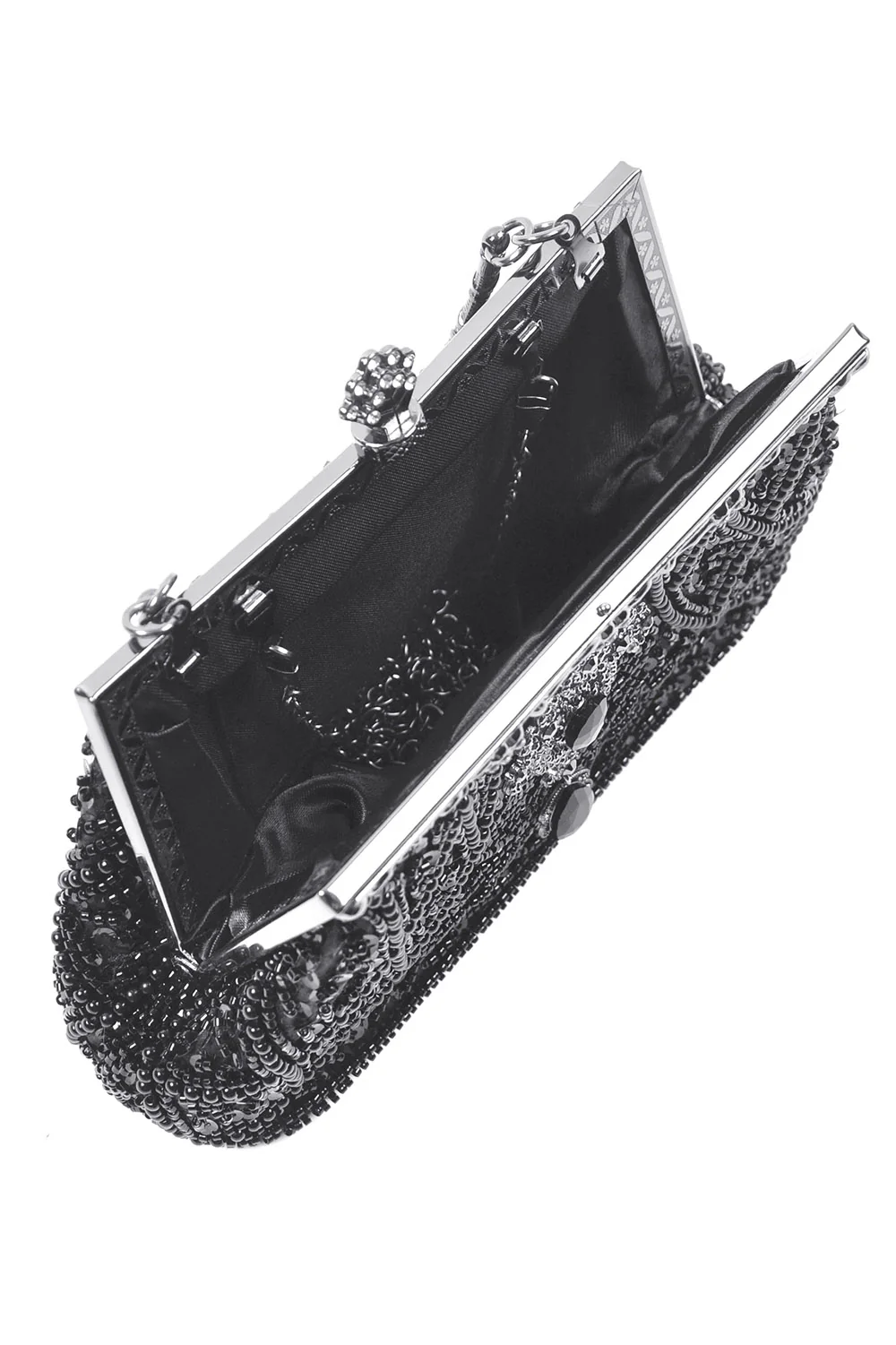 Black Starlight Small Beaded Bag - Image 5