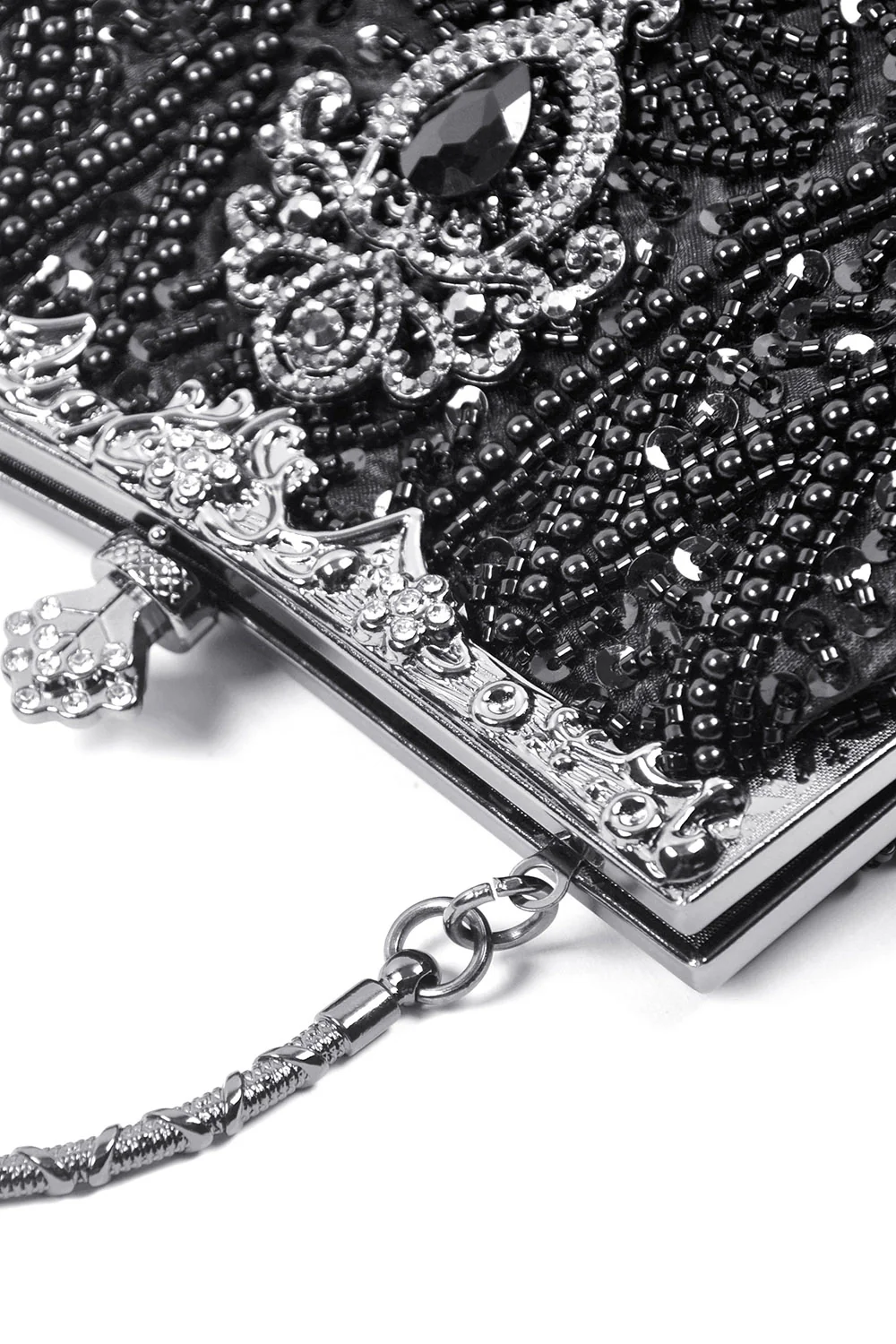 Black Starlight Small Beaded Bag - Image 8