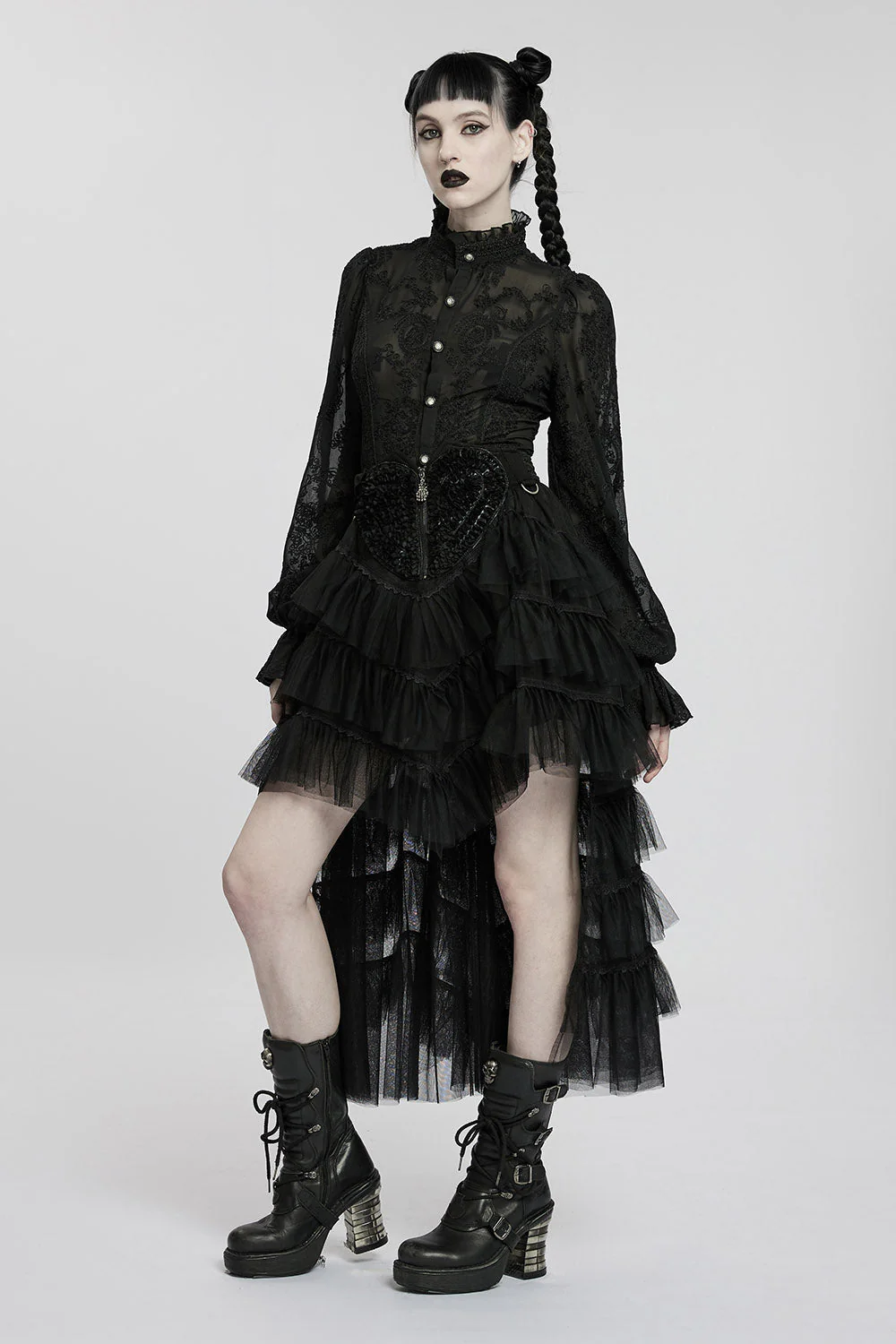 Black Tea Party Tulle Skirt [BLACK] - Image 2