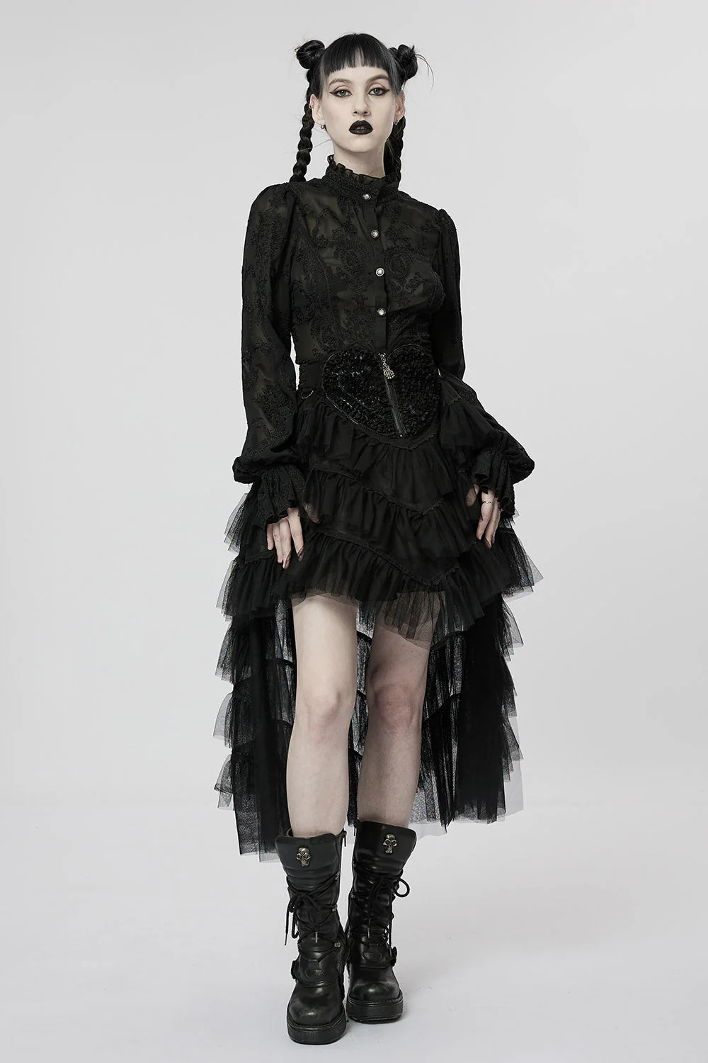 Black Tea Party Tulle Skirt [BLACK] - Image 4