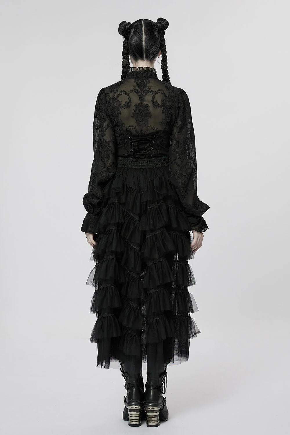 Black Tea Party Tulle Skirt [BLACK] - Image 6