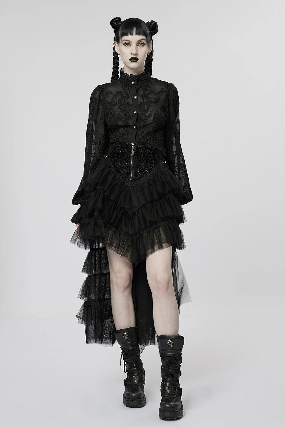 Black Tea Party Tulle Skirt [BLACK] - Image 9