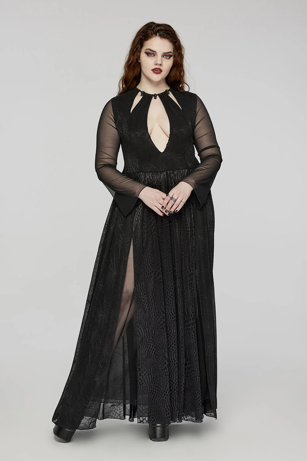 Black Widow Mesh Web Dress [Plus Size] - Image 2