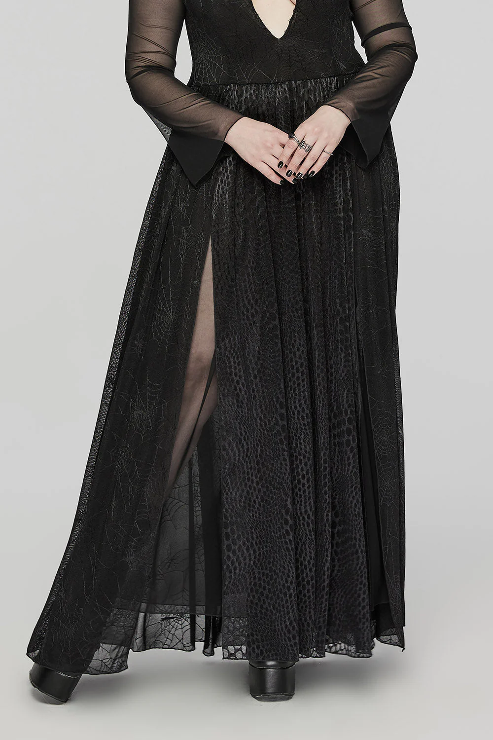 Black Widow Mesh Web Dress [Plus Size] - Image 4