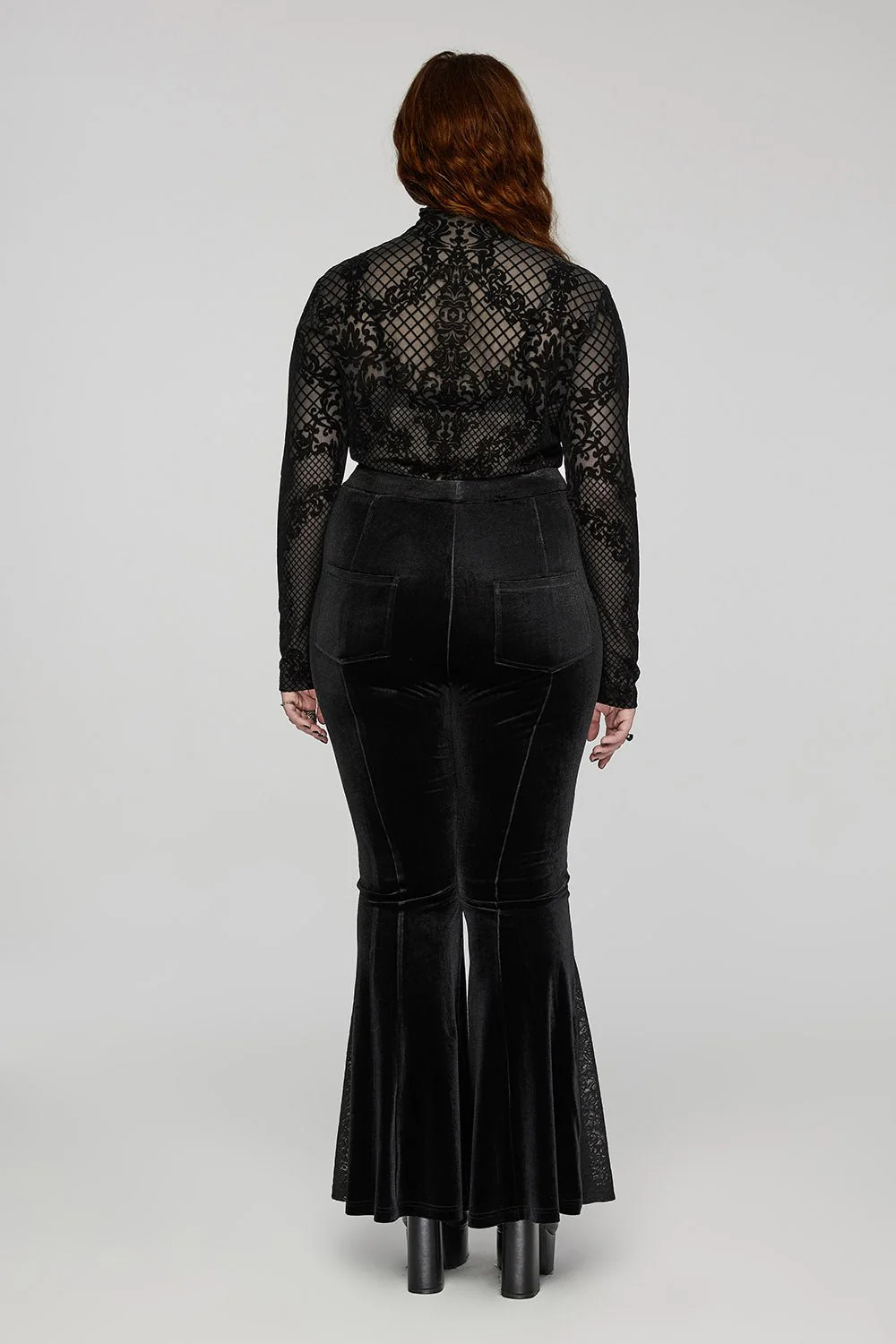 Blairwitch Black Velvet Bell Bottoms [Plus Size] - Image 4
